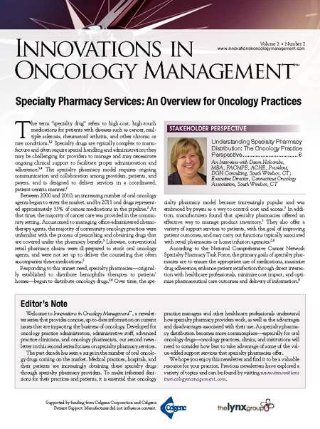 Innovations in Oncology Management, Vol. 2 No. 2