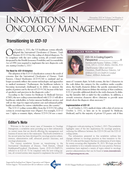 Innovations in Oncology Management, Vol. 2 No. 4