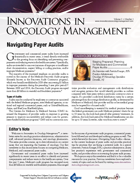 Innovations in Oncology Management, Vol. 2 No. 1
